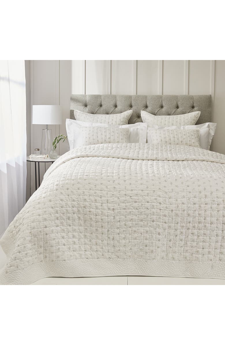 THE WHITE COMPANY Lille Quilt, Main, color, WHITE/ GREY
