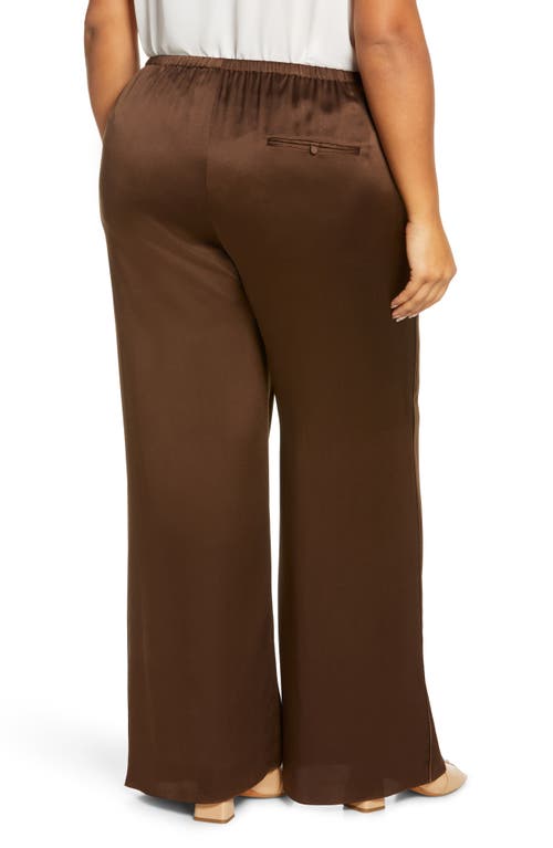 Vince Silk Pajama Pants In Black Almond