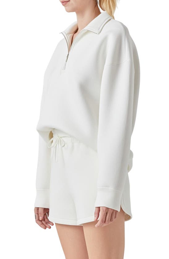 Shop Grey Lab Scuba Quarter Zip Pullover In Off White