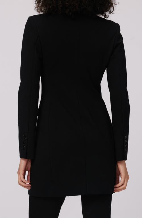 Shop Diane Von Furstenberg Virginia Double Breasted Long Jacket In Black