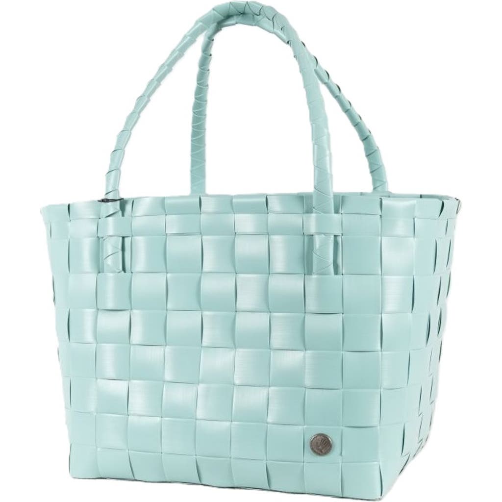 Handed By Paris Recycled Plastic Tote Bag In Dusty Turquoise