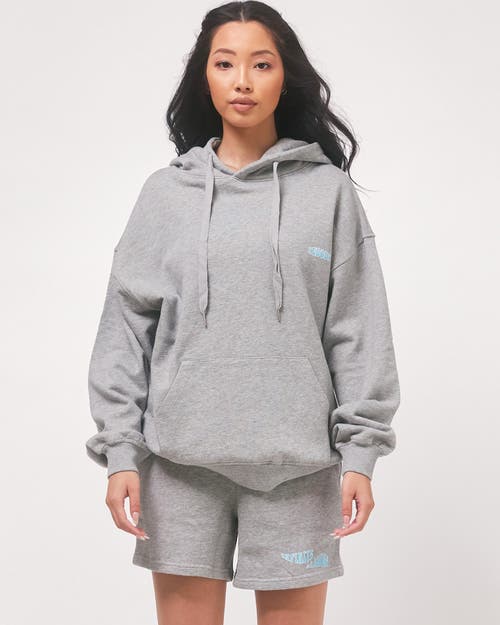 Shop Rebody Active Infinite Passions Hoodie In Heather Grey/blue