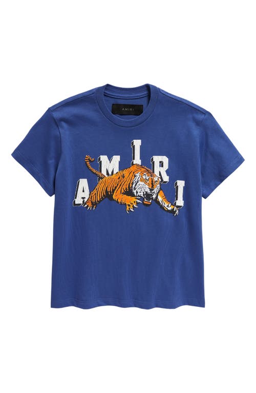 AMIRI Kids' Tiger Graphic Cotton T-Shirt in Blue