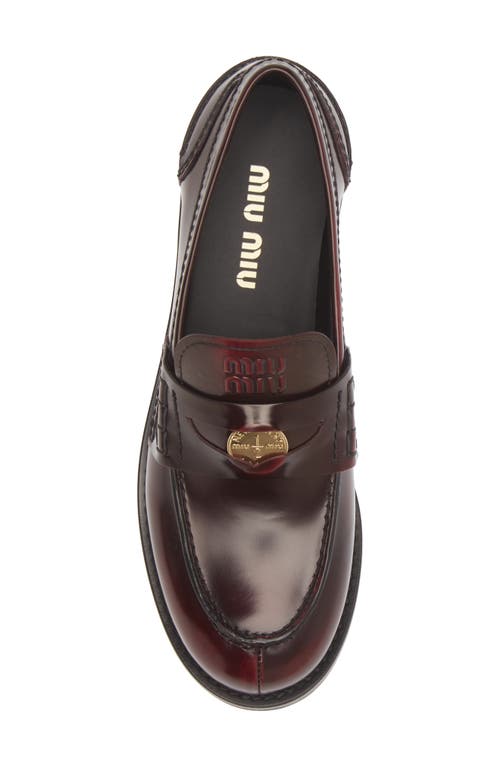 Shop Miu Miu Penny Loafer In Porpora