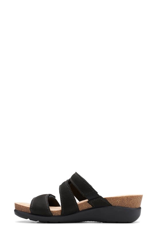 Shop Clarks Calenne Maye Wedge Sandal In Black Combi