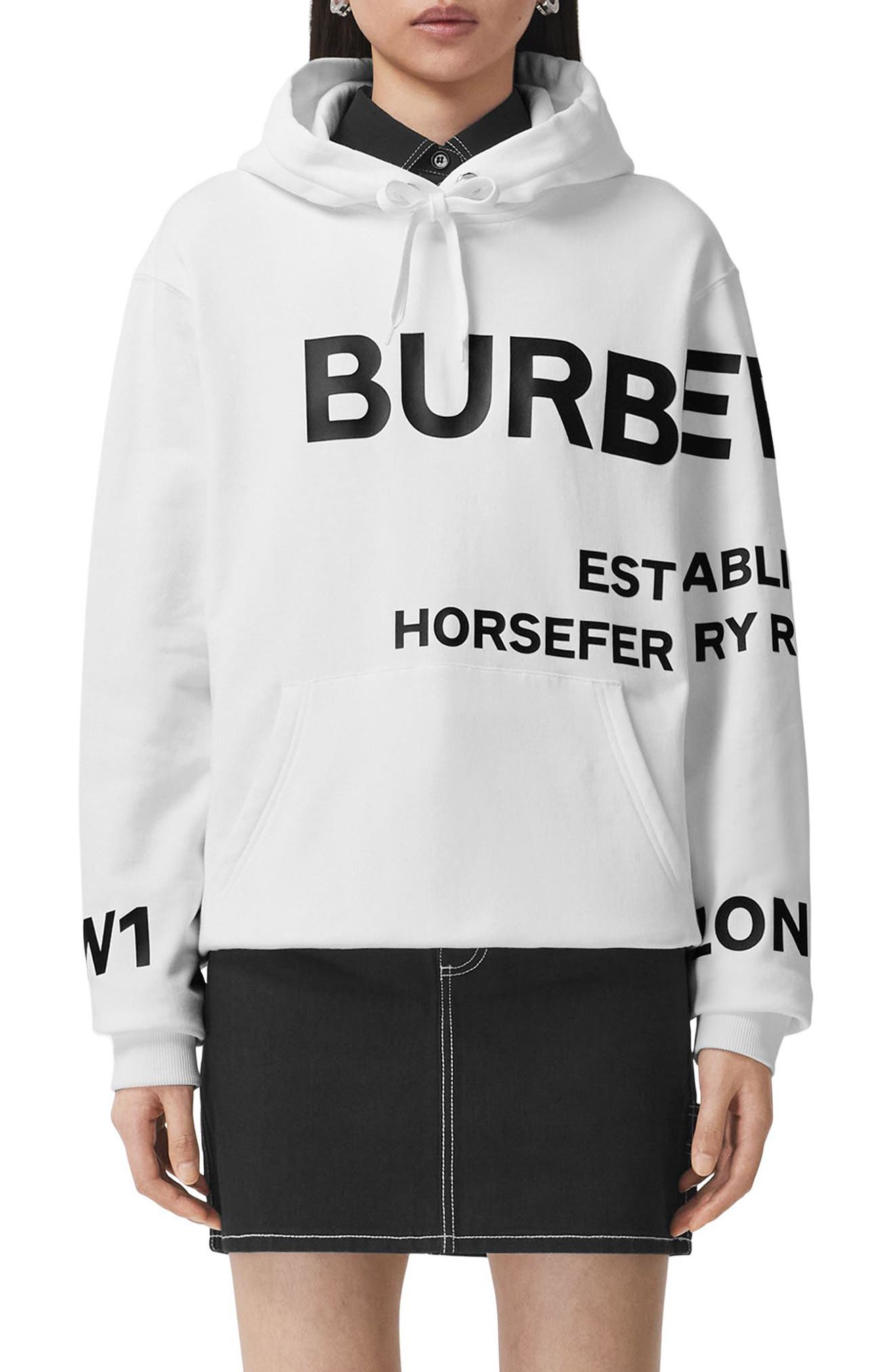 burberry women's hooded sweatshirt