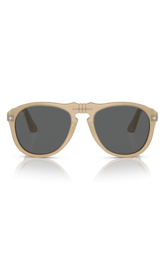 Shop Persol 54mm Pilot Sunglasses In Opal Beige