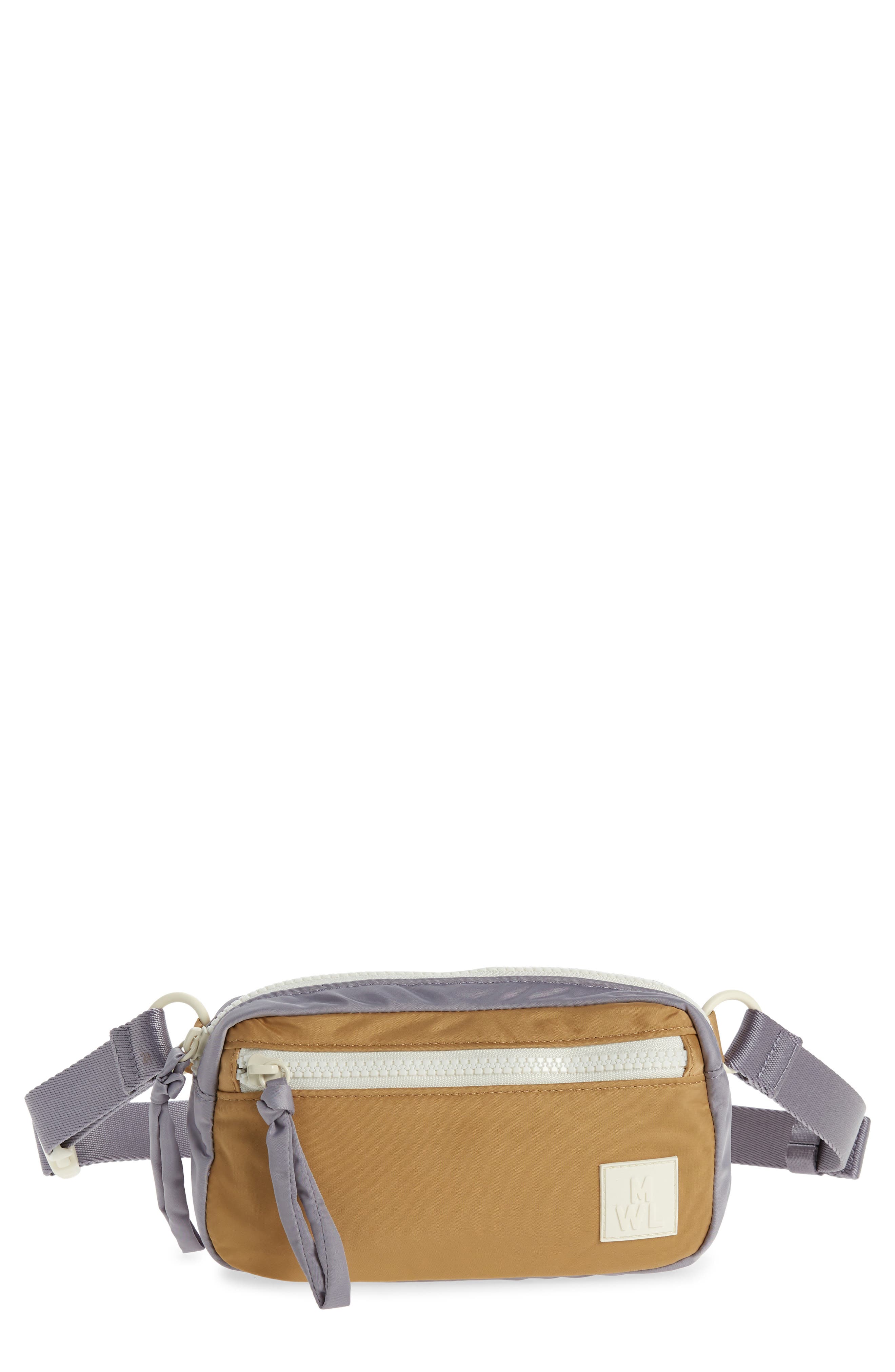 beige fanny pack