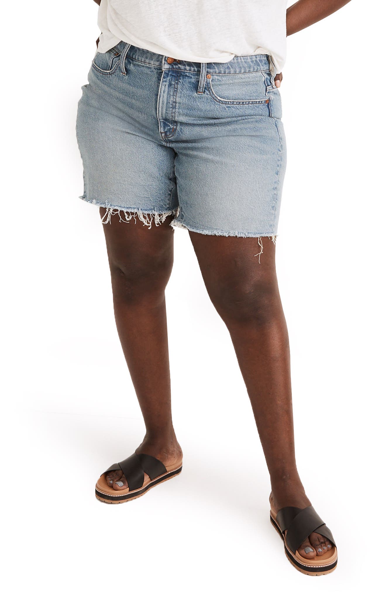 Plus size cut off jeans Clearance