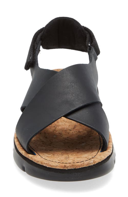 Shop Camper Oruga Slingback Sandal In Black/beige Leather