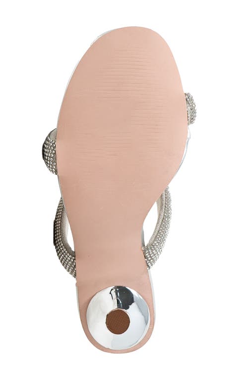 Chase & Chloe Chase And Chloe Slip-on Slide Sandal In Silver Metallic