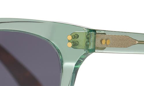 Toms Marlowe 50mm Round Sunglasses In Jade Crystal/dark Grey
