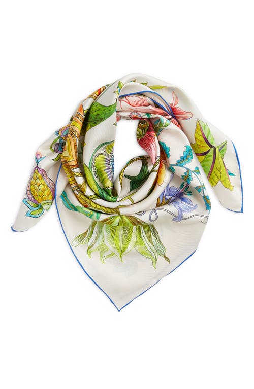 Echo Sunkissed Silk Square Scarf In Tangerine