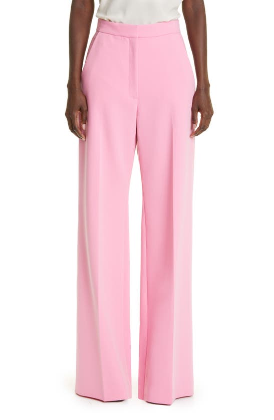 Lela Rose Wide Leg Stretch Twill Trousers In Peony | ModeSens