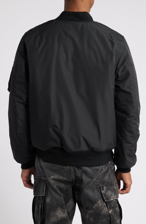 Shop Alpha Industries Reversible Onion Quilted Bomber Jacket In Black