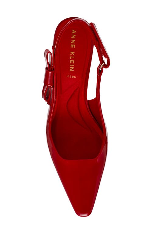 Shop Anne Klein Carmel Pointed Toe Slingback Pump In Red Patent