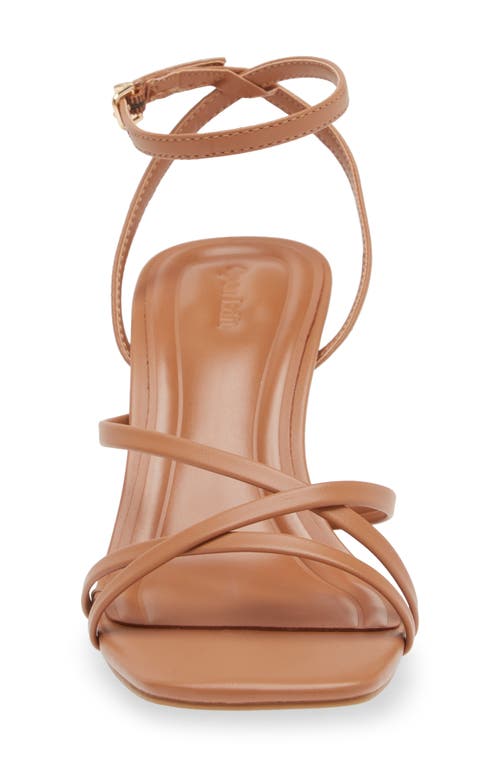 Shop Open Edit Remington Ankle Strap Sandal In Tan Cashew