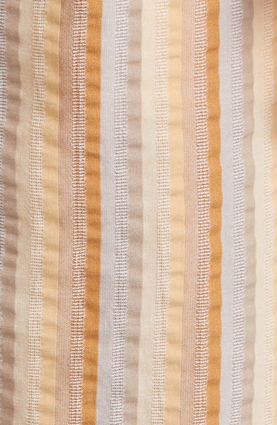 Shop Forét Otter Organic Cotton Seersucker Shorts In Rubber Stripe