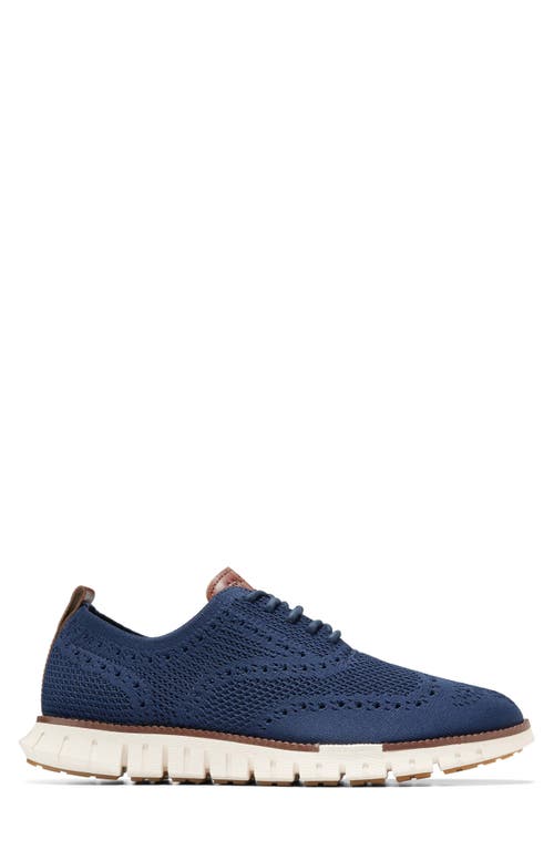 Shop Cole Haan Zerogrand Remastered Stitchlite™ Oxford In Marine Blue/ivory