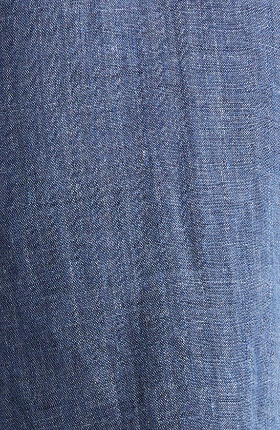 Shop R13 Pleated Linen Culottes In Indigo Blue