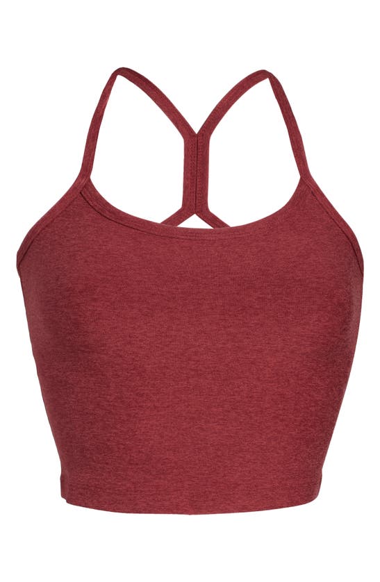 Beyond Yoga Space Dye Crop Tank In Port Wine-ruby