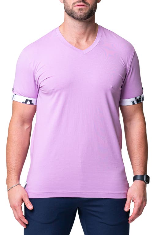 Maceoo Vivaldi Solid Peace Purple V-Neck T-Shirt at Nordstrom,