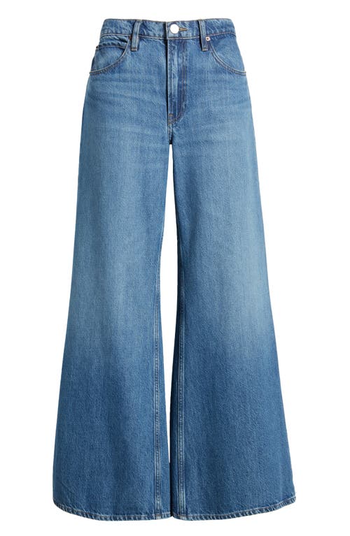 Shop Frame Easy Wide Flare Jeans In Lucite