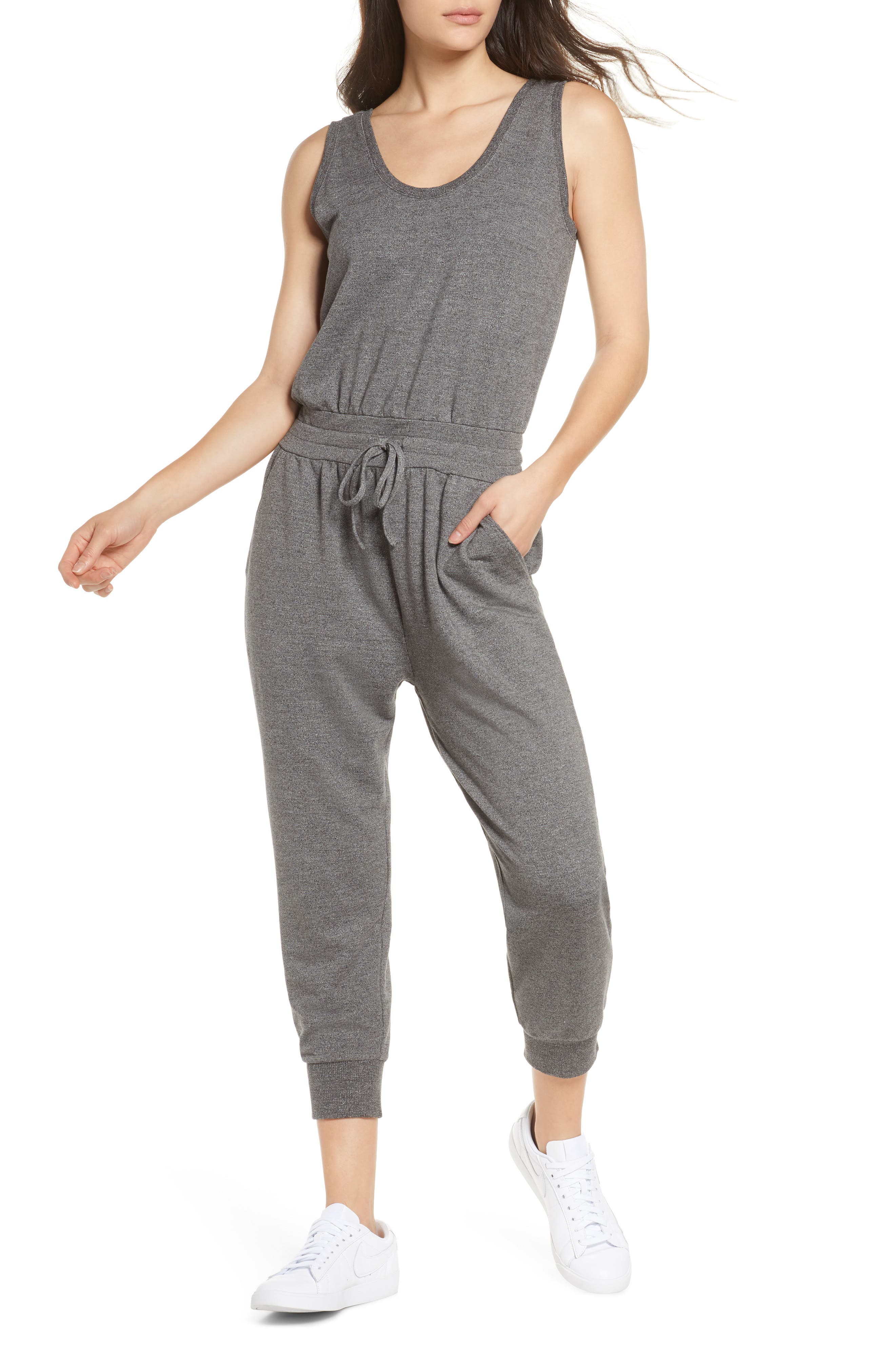 grey all in one jumpsuit