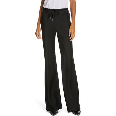Alexanderwang.t Wash & Go Drawstring Waist Flare Pants, Black
