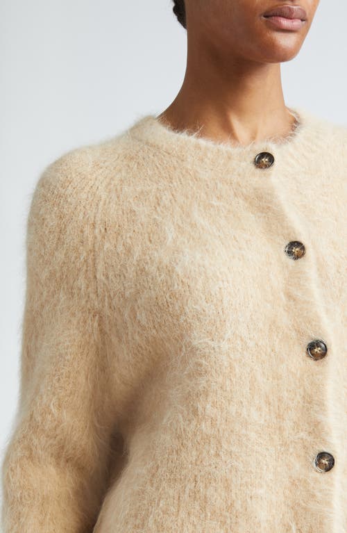 Shop Loulou Studio Arsen Alpaca Blend Cardigan In Beige Melange