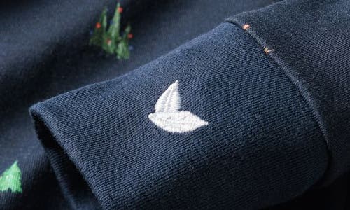 Petite Plume Boy's Arctic Antics Printed Footie In Navy