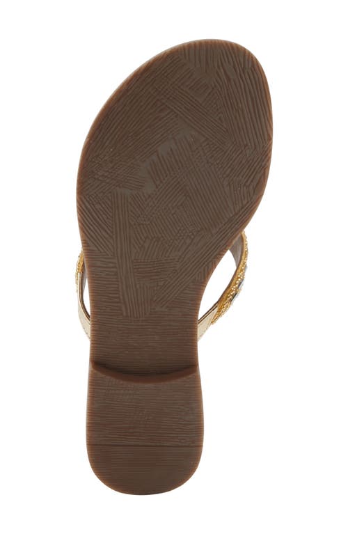 Azura By Spring Step Starry Flip Flop In Gold