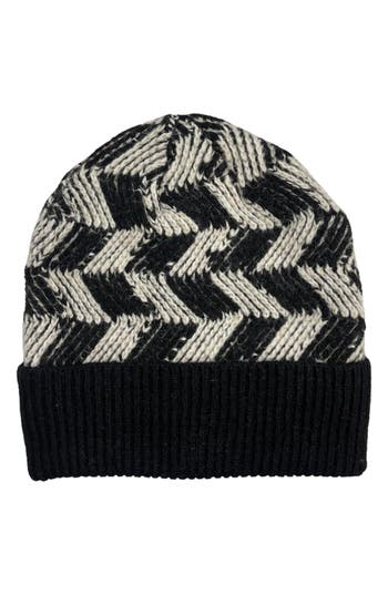Marcus Adler Zigzag Knit Beanie In Black
