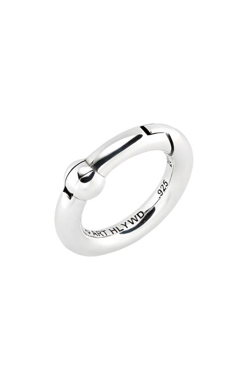 Sterling Silver Carabiner Ring