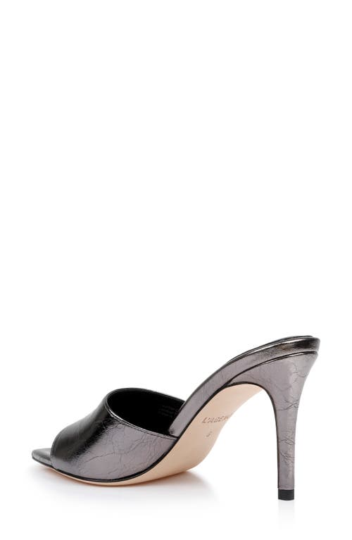 Shop L Agence L'agence Lolita Vii Slide Sandal In Gunmetal Leather