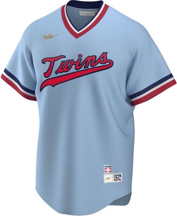 Men's Nike Rod Carew Light Blue Minnesota Twins Road Cooperstown Collection  Player Jersey