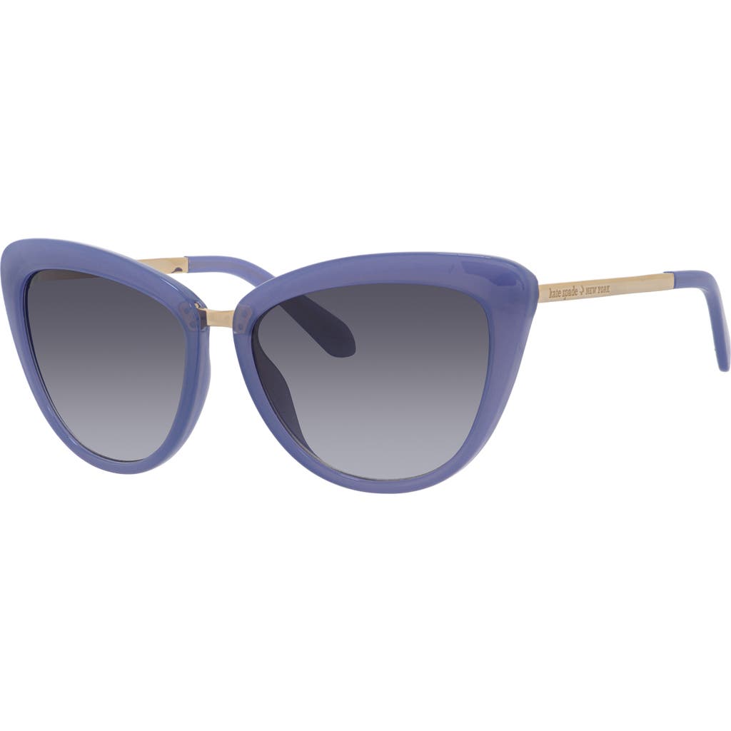 Shop Kate Spade New York Cissy 56mm Cat Eye Sunglasses In Purple/black