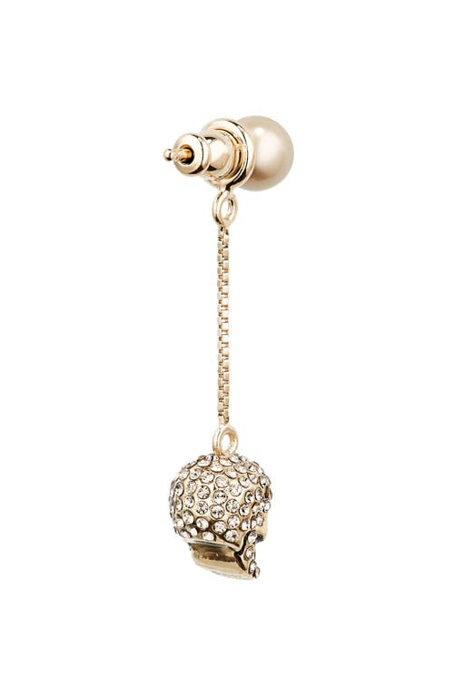 Shop Alexander Mcqueen Pavé Skull Drop Earrings In 2080 0468/mix