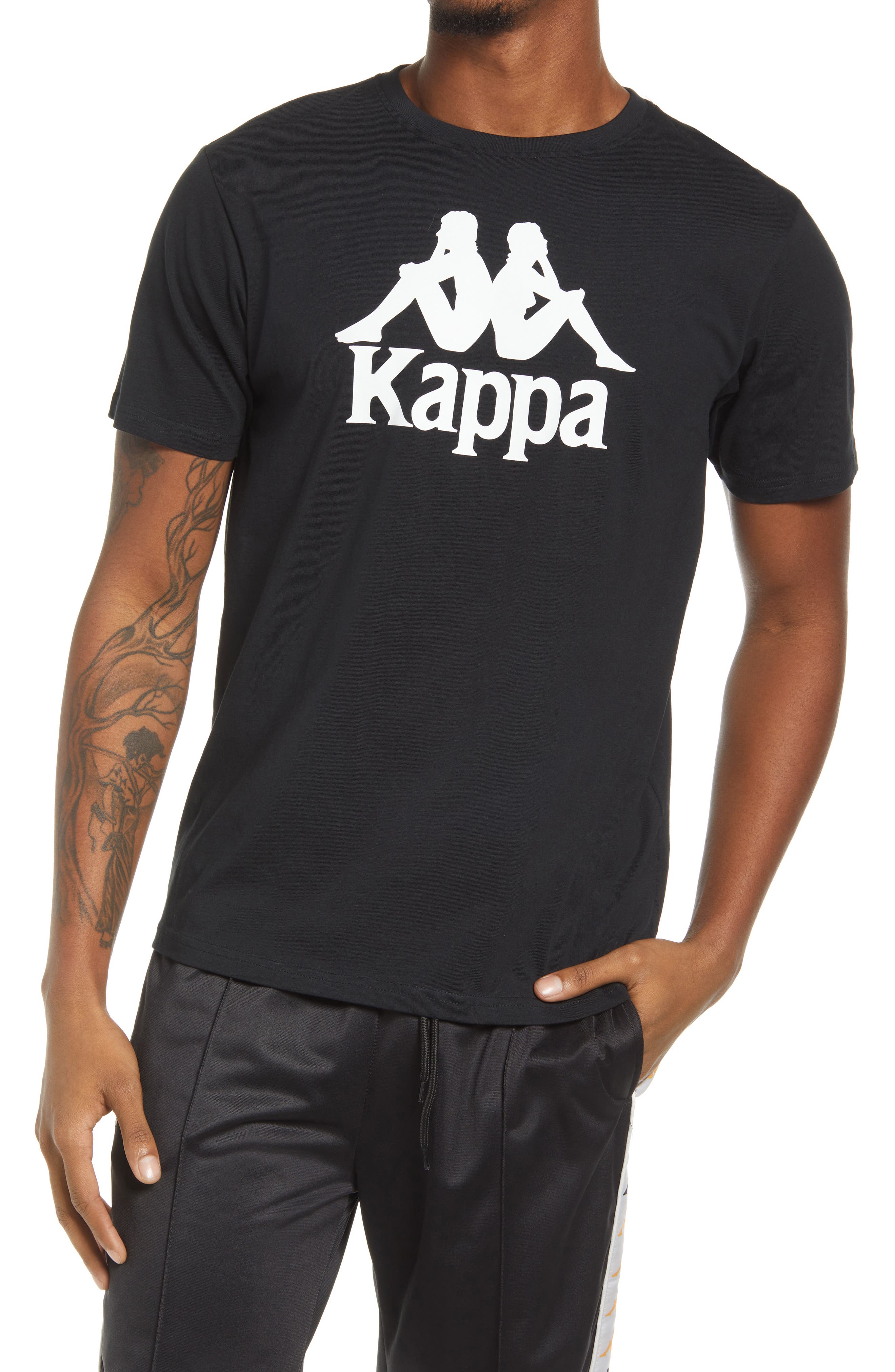 Kappa Men's Authentic Estessi Graphic Tee in Black Smoke-Bright White at Nordstrom, Size Medium