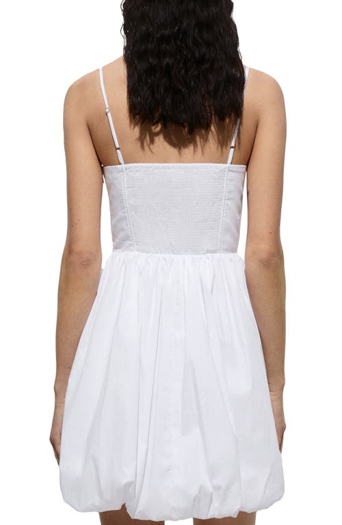 Mango Short Flared Dress White In White