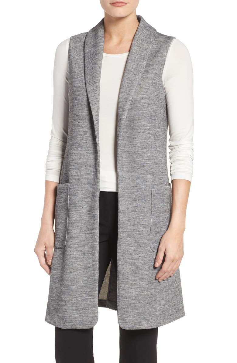Halogen® Long Knit Vest (Regular & Petite) | Nordstrom