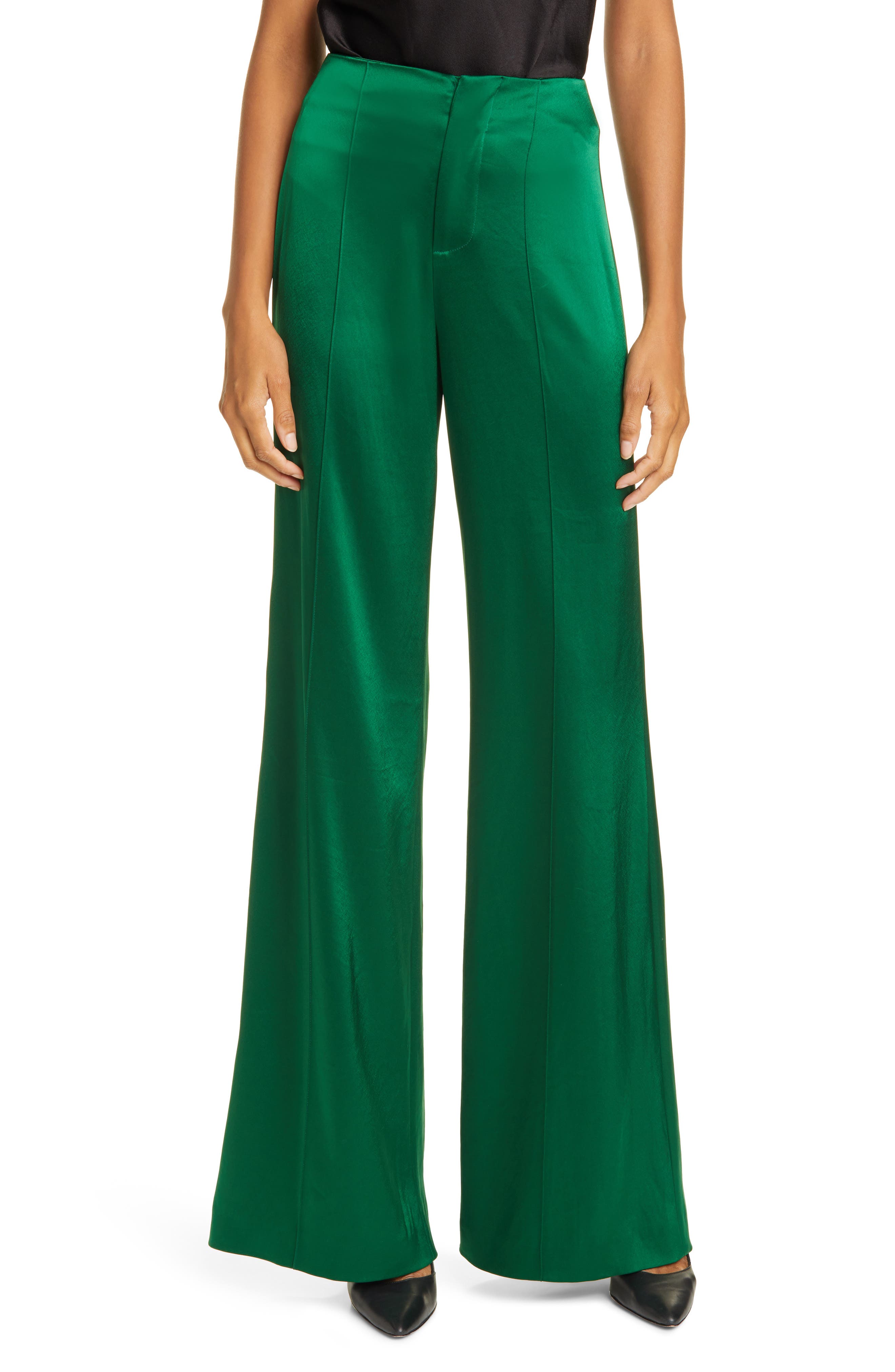 alice and olivia dylan wide leg pants