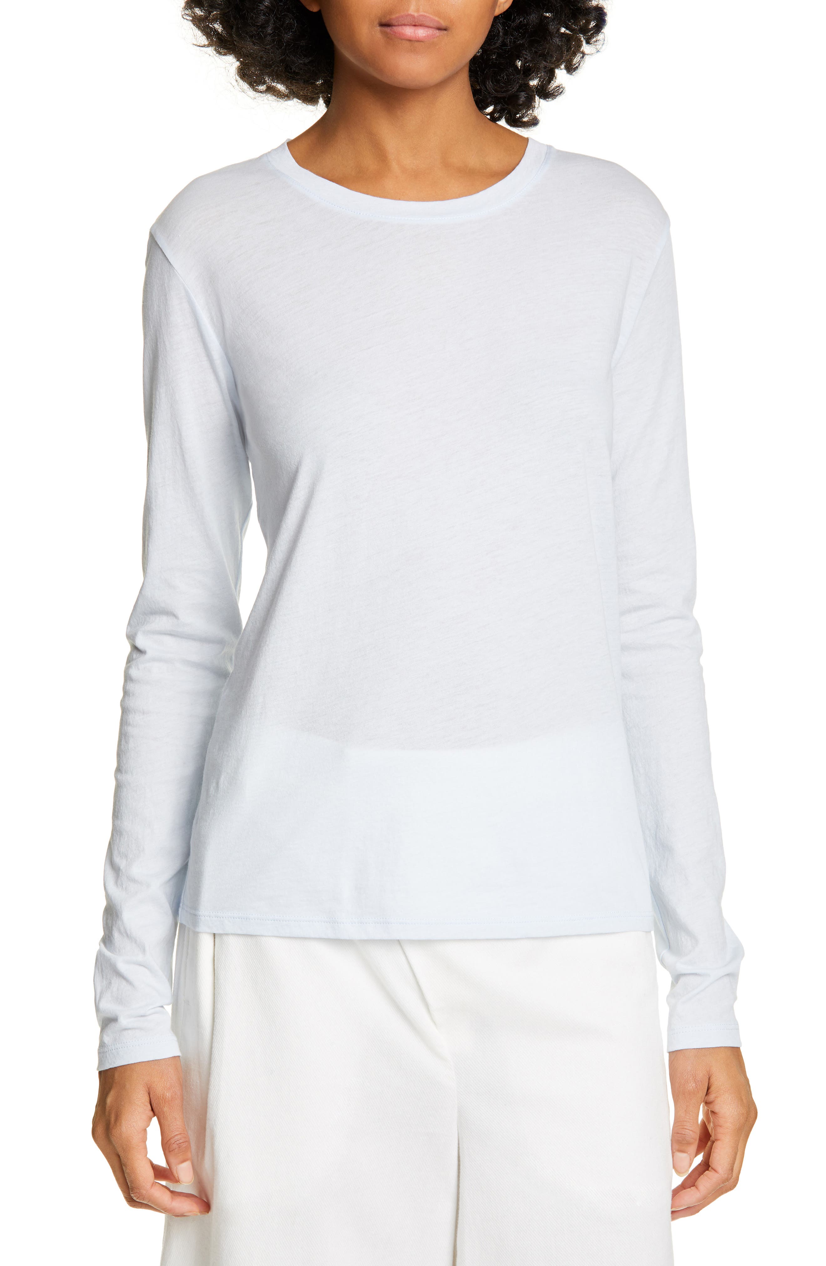 Vince Essential Long Sleeve Pima Cotton Tee Nordstrom