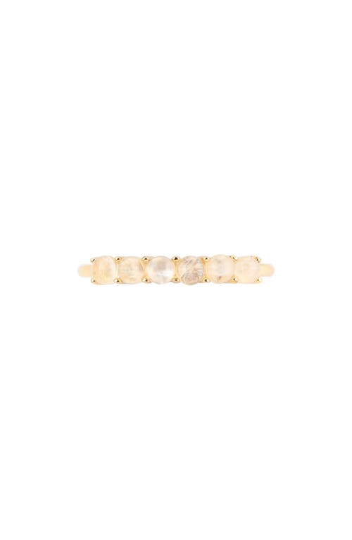 Shop Adornia Fine Moonstone Band Ring In Gold/white