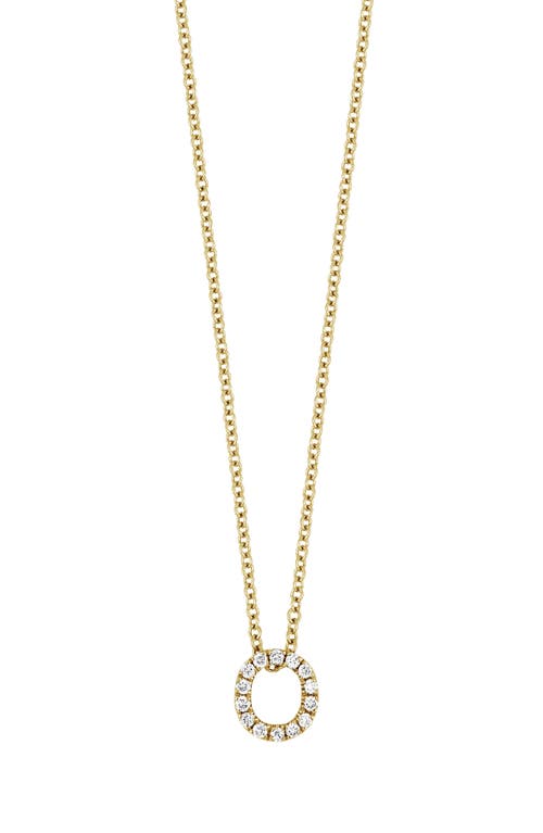 Bony Levy 18k Gold Pavé Diamond Initial Pendant Necklace In 18k Yellow Gold - O