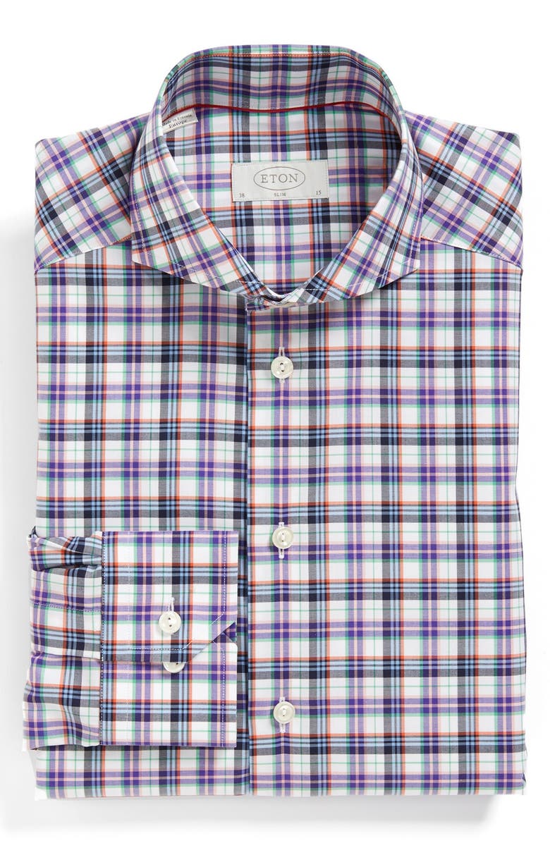 Eton Slim Fit Plaid Dress Shirt | Nordstrom