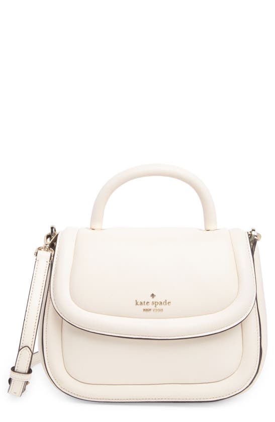 Kate Spade Puffy Top Handle Crossbody Bag In Parchment.