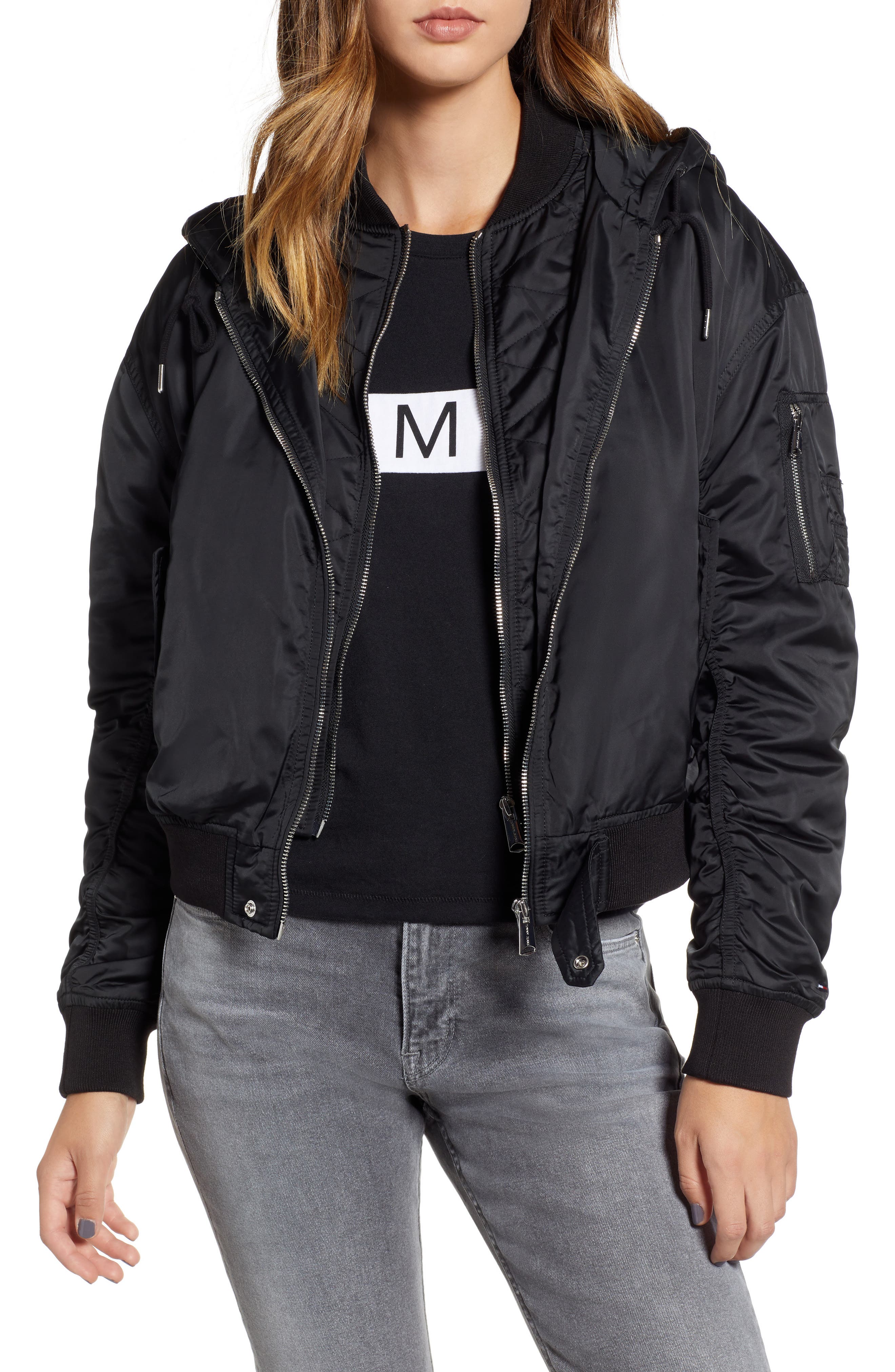 TOMMY JEANS Hooded Bomber Jacket Nordstrom