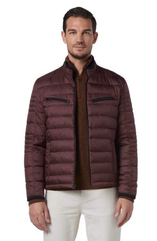 Shop Andrew Marc Grymes Packable Quilted Puffer Jacket In Oxblood