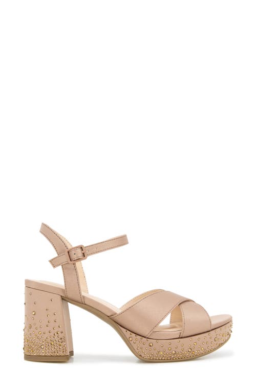 Reaction Kenneth Cole Reeva Platform Sandal In Coffee Crumb Silk